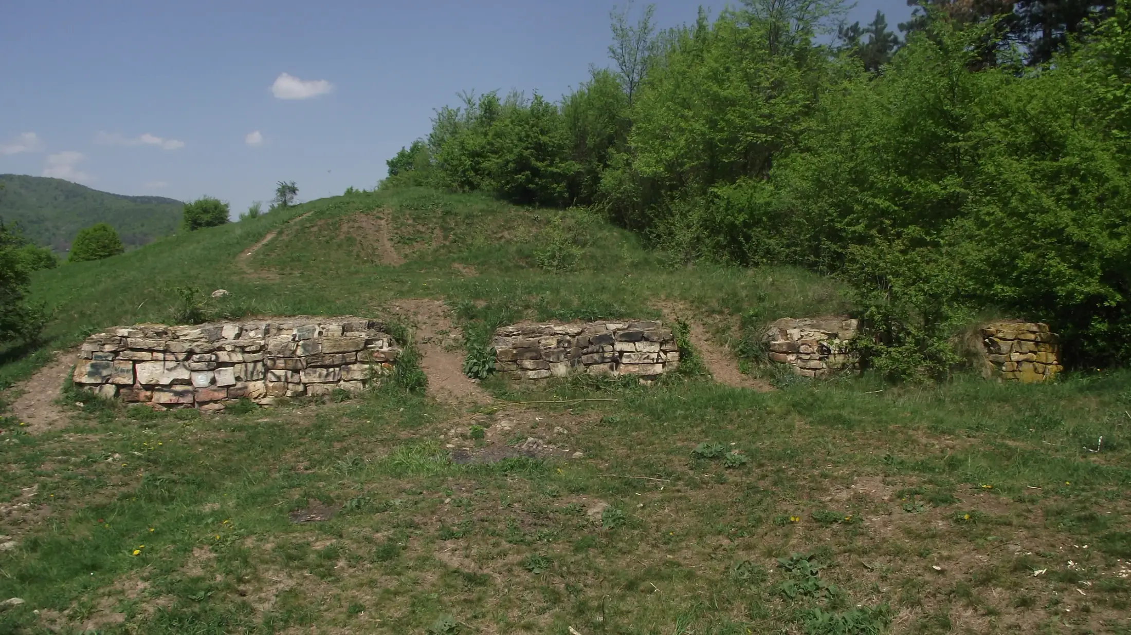 The walls of the Dacian fortress of Petrodava on Bâtca Doamnei Hill
